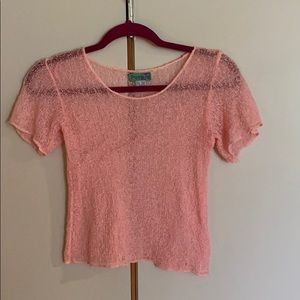 Sheer pink top